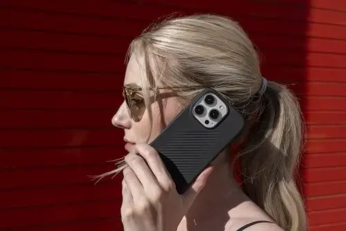 ZAGG Luxe Snap Case for iPhone 16 Pro - MagSafe Wireless Charging, 10ft Drop Protection, Eco-Friendly, Graphene Reinforced, Ripple Design, Black - 6