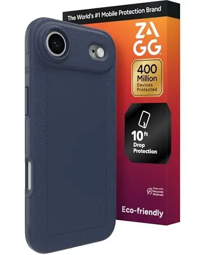 ZAGG Luxe Snap Phone Case for iPhone Air - Blue Navy, Durable Graphene for Drop Protection (10ft/3m), Slim Lightweight Design, MagSafe Compatible 