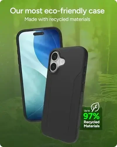 ZAGG Luxe Snap Phone Case for iPhone 17 - Black, Durable Graphene for Drop Protection (10ft/3m), Slim Lightweight Design, MagSafe Compatible - 3