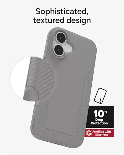 ZAGG Luxe Snap Phone Case for iPhone 17 - Gray, Durable Graphene for Drop Protection (10ft/3m), Slim Lightweight Design, MagSafe Compatible - 6