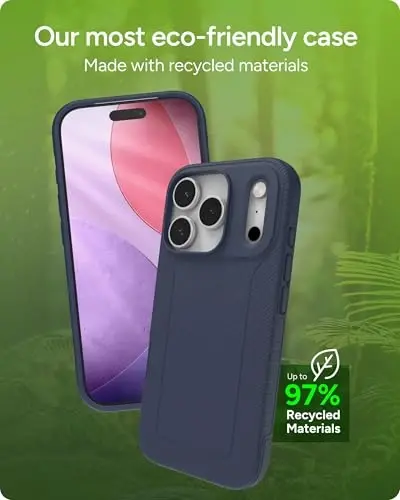 ZAGG Luxe Snap Phone Case for iPhone 17 Pro - Blue Navy, Durable Graphene for Drop Protection (10ft/3m), Slim Lightweight Design, MagSafe Compatible - 3