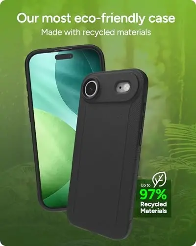 ZAGG Luxe Snap Phone Case for iPhone Air - Black, Dropdan himoya qilish uchun bardoshli Grafen (3m/10ft), Yengil ixcham dizayn, MagSafe bilan mos - 3