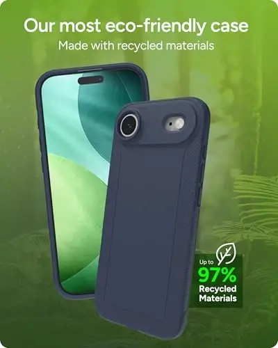 ZAGG Luxe Snap Phone Case for iPhone Air - Blue Navy, Durable Graphene for Drop Protection (10ft/3m), Slim Lightweight Design, MagSafe Compatible - 3