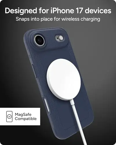 ZAGG Luxe Snap Phone Case for iPhone Air - Blue Navy, Durable Graphene for Drop Protection (10ft/3m), Slim Lightweight Design, MagSafe Compatible - 5