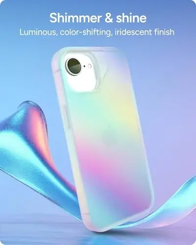 ZAGG Milan Case for iPhone 16e/ 15/14/ 13 – 13ft Drop Protection, Graphene Strengthened, Slim & Stylish Design, Iridescent Finish, Wireless Charging Compatible, Eco-Friendly, Iridescent - 3