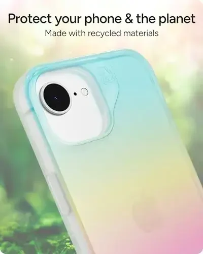 ZAGG Milan Case for iPhone 16e/ 15/14/ 13 – 13ft Drop Protection, Graphene Strengthened, Slim & Stylish Design, Iridescent Finish, Wireless Charging Compatible, Eco-Friendly, Iridescent - 6