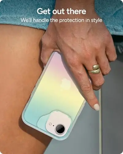 ZAGG Milan Case for iPhone 16e/ 15/14/ 13 – 13ft Drop Protection, Graphene Strengthened, Slim & Stylish Design, Iridescent Finish, Wireless Charging Compatible, Eco-Friendly, Iridescent - 5