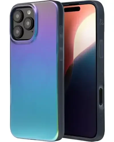 ZAGG Milan Snap Case for iPhone 16 Pro Max - Color Changing Finish, MagSafe & Wireless Charging Compatible, 13ft Drop Protection, Graphene Reinforced, Eco-Friendly, Raven Feather - ZAGG