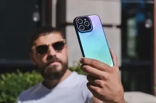 ZAGG Milan Snap Case for iPhone 16 Pro Max - Color Changing Finish, MagSafe & Wireless Charging Compatible, 13ft Drop Protection, Graphene Reinforced, Eco-Friendly, Raven Feather - 7