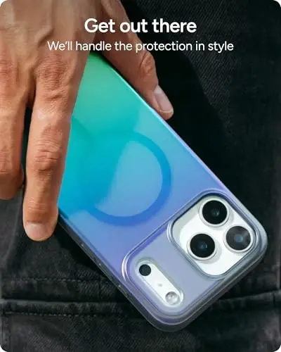 ZAGG Milan Snap Case for iPhone Air - Raven Feather, Graphene Strengthened Phone Case with Drop Protection (13ft/4m), Textured Edges & Sparkle Design, MagSafe Charging Compatible - 6