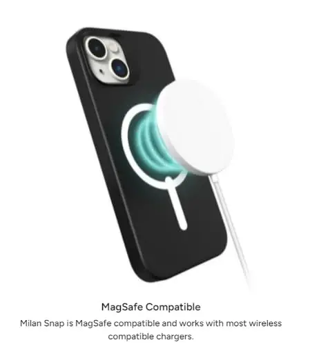 ZAGG Milan Snap iPhone 15 Plus Case - MagSafe Case with 4m Drop Protection, Graphene, Anti-Yellowing & Scratch-Resistant, Wireless Charging, Iridescent - Modazone