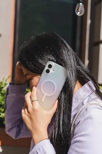 ZAGG Milan Snap iPhone 16 Plus Kılıfı - Renk Değiştiren Yüzey, MagSafe & Kablosuz Şarj Uyumlu, Mat İridisan Yüzey, 4 Metre Düşme Koruması, Grafen Takviyeli, Çevre Dostu, Mat İridisan 