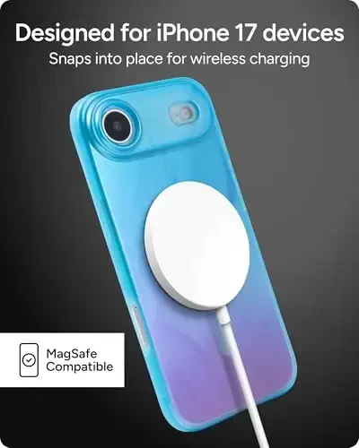 ZAGG Milan Snap Case for iPhone Air - Deep Aurora, Graphene Strengthened Phone Case with Drop Protection (13ft/4m), Textured Edges & Sparkle Design, MagSafe Charging Compatible - 7
