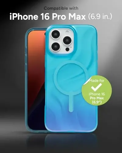 ZAGG Milan Snap Case for iPhone 16 Pro Max - Color Changing Finish, MagSafe & Wireless Charging Compatible, 13ft Drop Protection, Graphene Reinforced, Eco-Friendly, Deep Aurora - 2