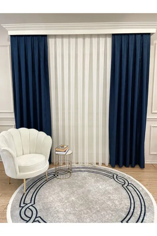 Жакар Земін Кендінден Десенлі 1/2,5 Піле Фон Перде - Ладживерт-Ладживерт - 2