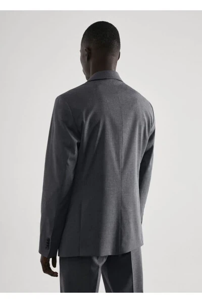 Жакет-блейзер облегающего кроя из стрейч-ткани - 4