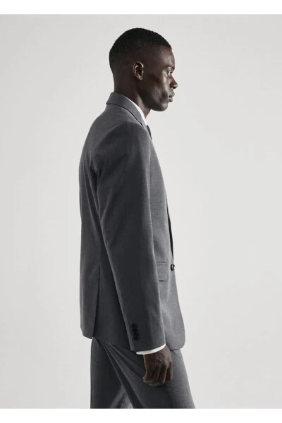 Жакет-блейзер облегающего кроя из стрейч-ткани - 5