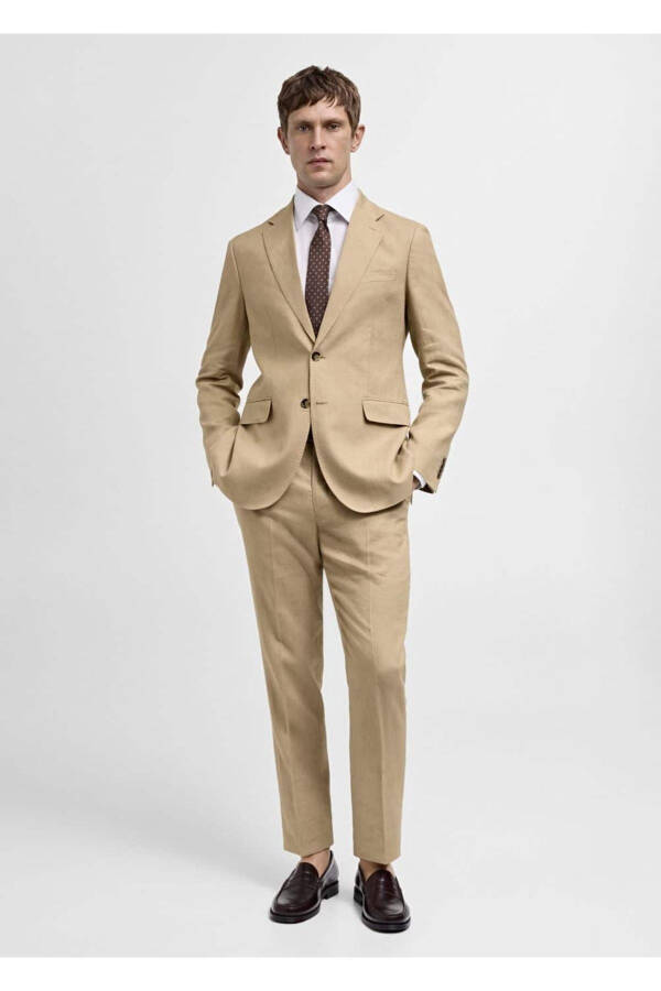 Жакет приталенный из 100% льна - 2