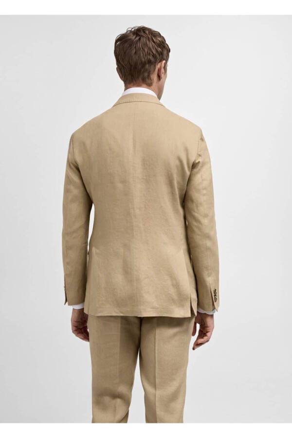 Жакет приталенный из 100% льна - 4