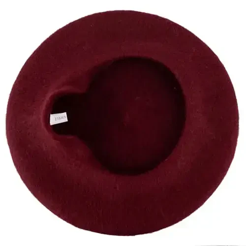 ZAKIRA Erkaklar va ayollar uchun oddiy ranglardagi Wool French Beret - 4