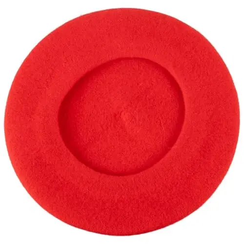 ZAKIRA Erkekler ve Kadınlar için Düz Renk Yün Fransız Beresi - 3