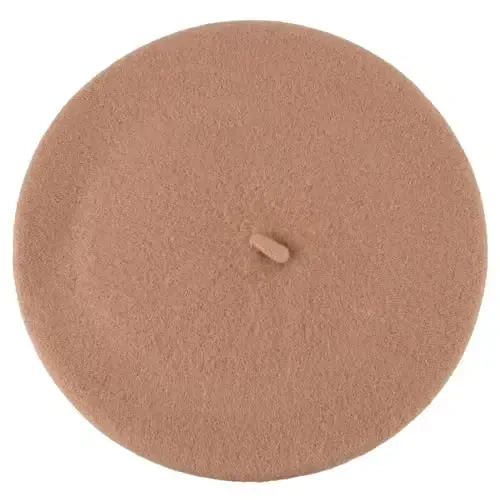 ZAKIRA Wool French Beret erkaklar va ayollar uchun oddiy ranglarda - 2