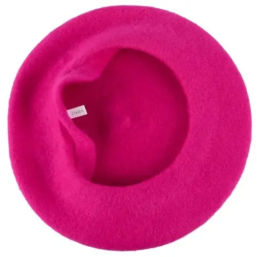 ZAKIRA Wool French Beret erkaklar va ayollar uchun oddiy ranglarda - 4