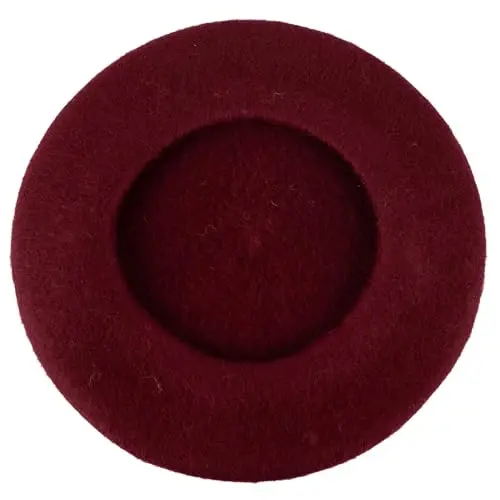 ZAKIRA Wool French Beret for Men and Women in Plain Colours - 3