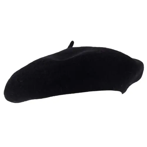 ZAKIRA Wool French Beret for Men and Women in Plain Colours - 1