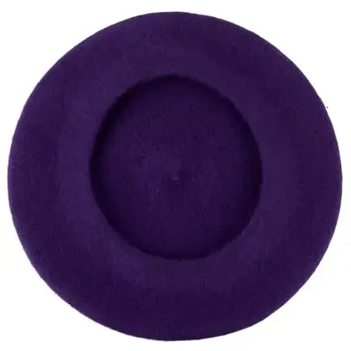 ZAKIRA Wool French Beret for Men and Women in Plain Colours - 3