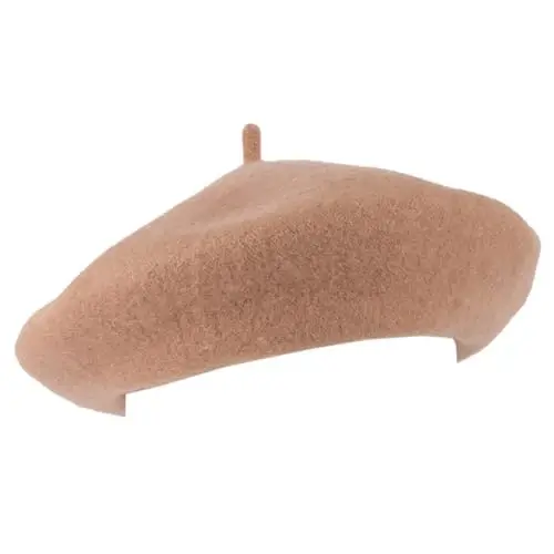 ZAKIRA Wool French Beret for Men and Women in Plain Colours 