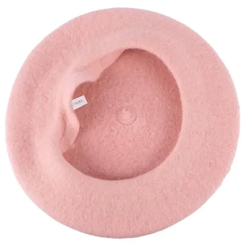 ZAKIRA Wool French Beret for Men and Women in Plain Colours - 4