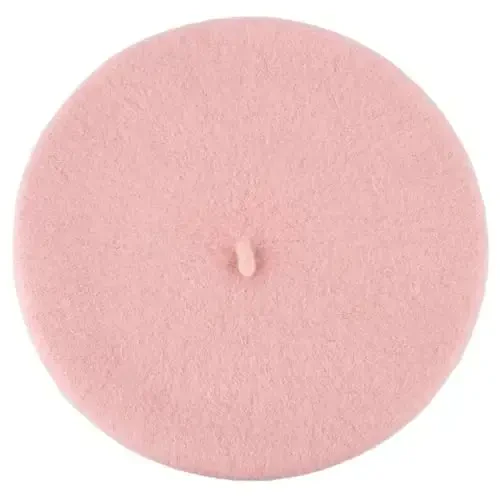 ZAKIRA Wool French Beret for Men and Women in Plain Colours - 2