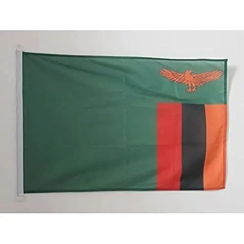 Zambia NAUTICAL Flag 18'' x 12'' - Zambian flags 30 x 45 cm. - Banner 12x18 in for boat - AZ FLAG 