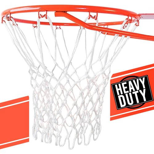 Замена баскетбольной сетки Ultra Sporting Goods Heavy Duty - Антихлыстовая для всех погодных условий, подходит для стандартных внутренних и наружных ободов - 12 петель - 7