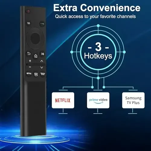 Замена для пульта дистанционного управления Samsung TV - Универсальный смарт-пульт, совместимый со всеми смарт-телевизорами Samsung (модели 2010-2024 гг.) QLED UHD 8K 4K HDR LED Изогнутый ЖК-дисплей Frame TV - 3