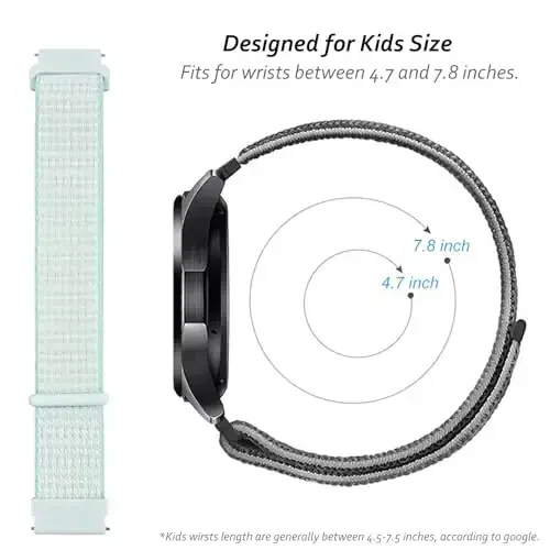 Замена нейлонового ремешка OWKEY, совместимая с детскими часами Garmin Bounce. Конструкция на липучке, легко одевается и снимается детьми. Дышащий и моющийся. - OWKEY (1)