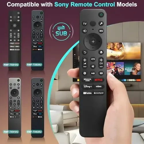Замена пульта дистанционного управления для Sony Smart TV, совместимый с Sony Bravia XR/K Series 4K HDR QLED OLED Google Smart TV - 3