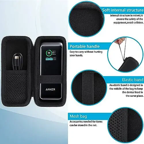 Замена жесткого дорожного чехла Khanka для Anker Prime Power Bank 12000mAh 130W/20000mAh,200W - 4