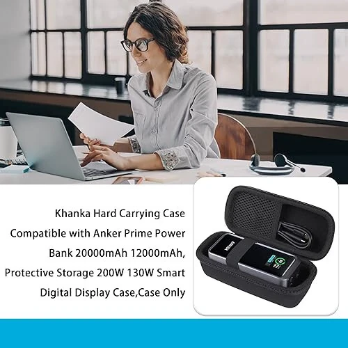 Замена жесткого дорожного чехла Khanka для Anker Prime Power Bank 12000mAh 130W/20000mAh,200W - 5