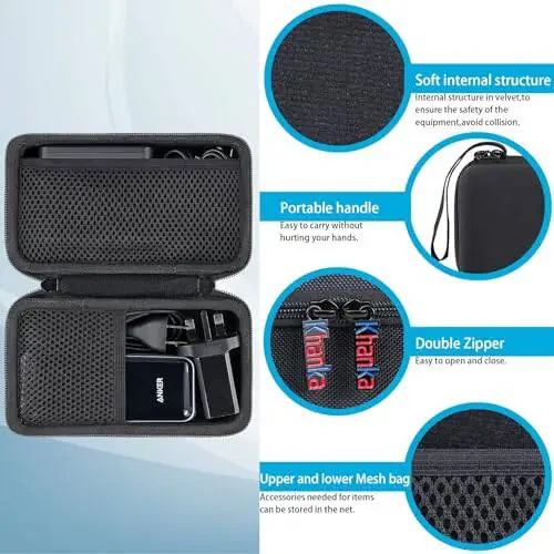 Замена жесткого дорожного чехла Khanka для зарядной базы Anker 100 Вт + Anker Prime 12 000 мАч 130 Вт PowerBank (только чехол) - 4