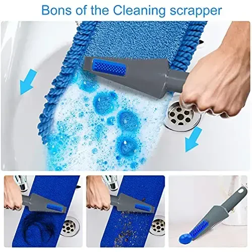 Zaminni tozalash uchun purkagichli mop, 3 dona yuviladigan prokladkali - Nam quruq mikrofiberli mop, oshxona, yog'och, qattiq yog'och, laminat, keramika plitalari, chang tozalash uchun 800 ml to'ldiriladigan shishali - 6