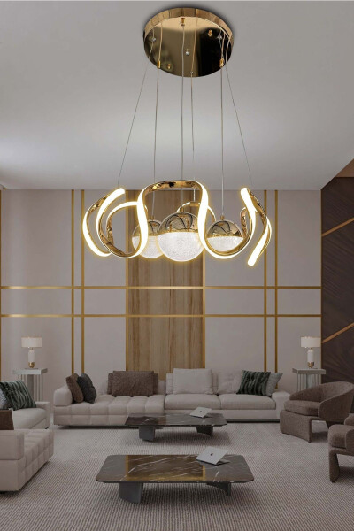 Zamonaviy Chandelier 3 Rang 3 Shar LED Avize Mehmonxona - O'tirish Xonasi LED Avize - 5