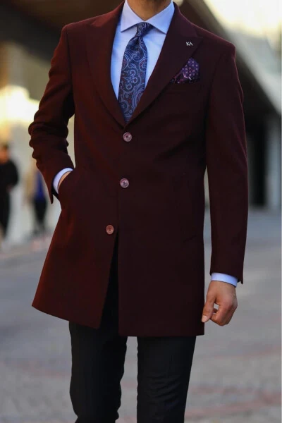 Zamonaviy dizayndagi erkaklar klassik paltosi. 80% jun, 20% poliester. - KADIR BÜYÜKKAYA (1)