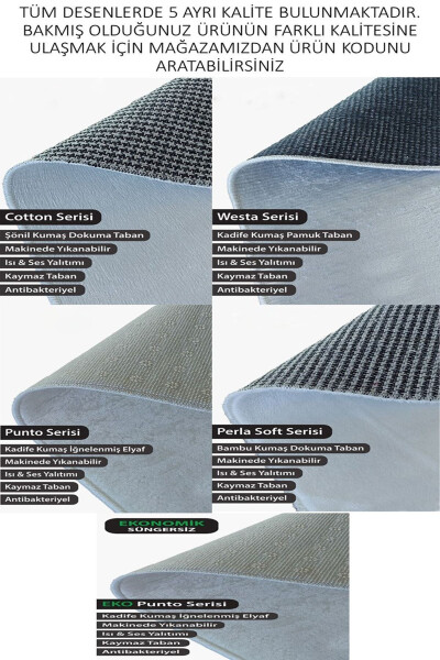 Zamonaviy Eko Nuqta Sirpanmasligi Yuvish mumkin Antibakterial Raqamli Chop etish Zamonaviy Gilam Yo'lak - 12