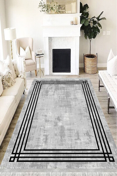 Zamonaviy Eko Nuqta Sirpanmaydigan Taglikli Yuvish Mumkin Antibakterial Raqamli Bosma Zamonaviy Gilam Yo'lak 