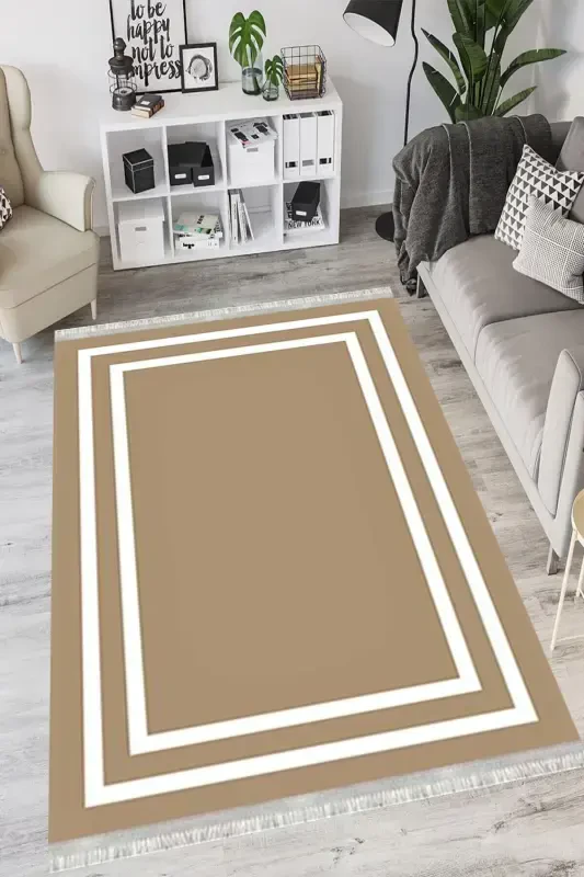 Zamonaviy Eko Punto Sirpanmaydigan Yuviladigan Antibakterial Raqamli Bosma Zamonaviy Gilam Yo'lak-BEJ1 - 2