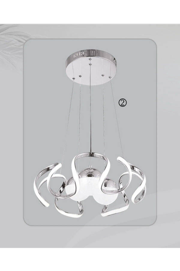 Zamonaviy Osilib Turadigan 3 Rang 3 Sharli LED Lyustralar Zal - Yashash Xonasi LED Lyustralar - 1