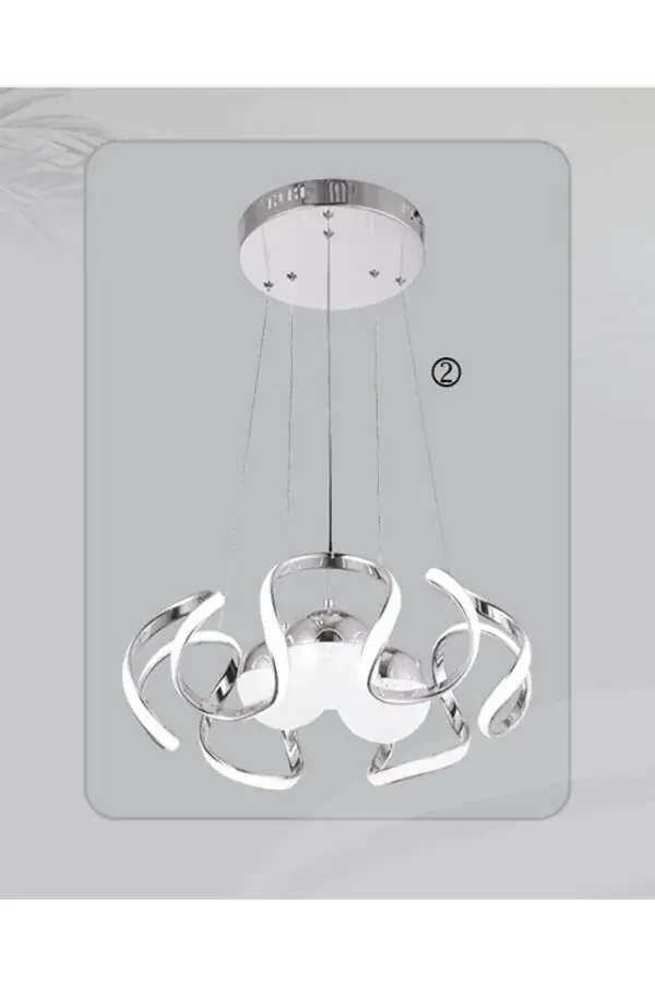 Zamonaviy Osilib Turadigan 3 Rang 3 Sharli LED Lyustralar Zal - Yashash Xonasi LED Lyustralar - 1