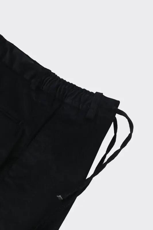 Zamonaviy va zamonaviy erkaklar jogger shim - Paxta va likra aralashmasi-kaw2511w-Qora - 4